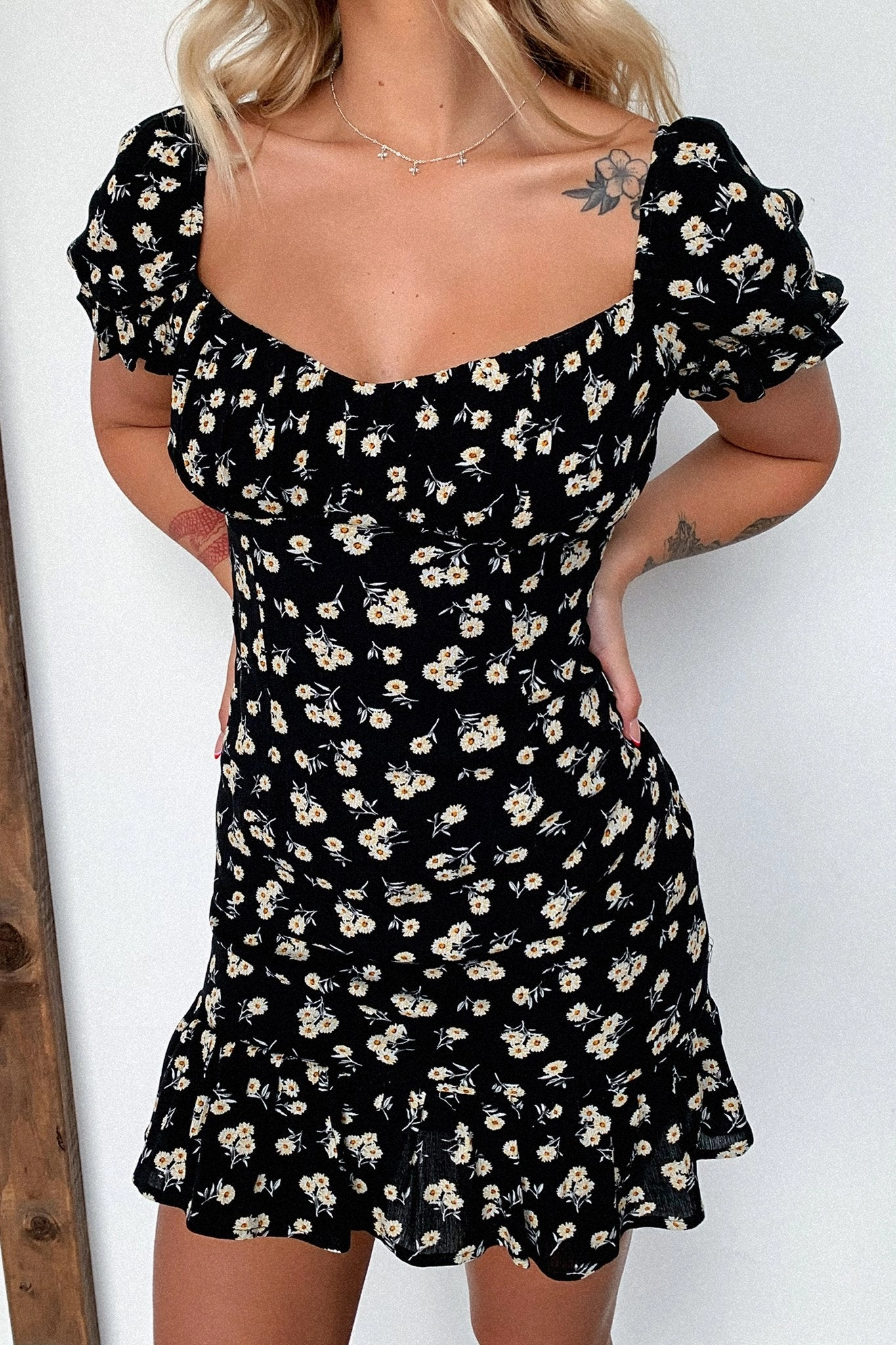 Regina Dress - Black Floral Sculpted Fit