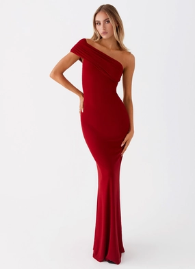 Low Maintenance Pure Aesthetic Reine Maxi Dress - Red