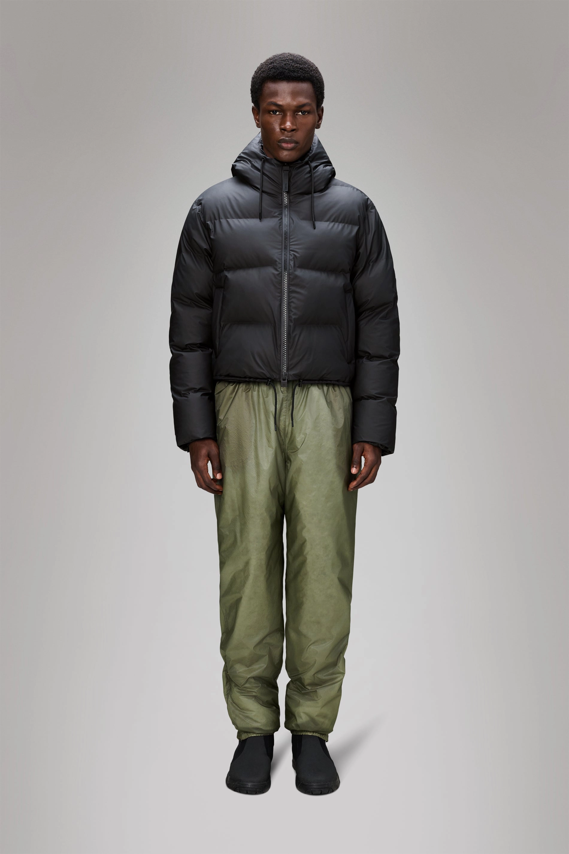 Alta Short Puffer Jacket Rubberized Edging