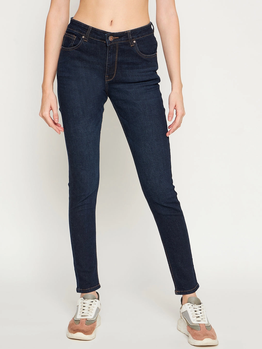Minimalist Daily Wear Loose Madame Carbonblue Straight Fit Denim