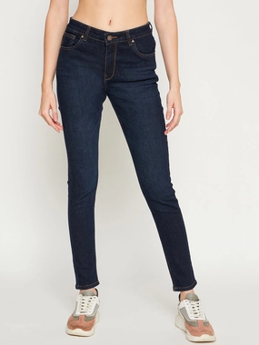 Minimalist Daily Wear Loose Madame Carbonblue Straight Fit Denim