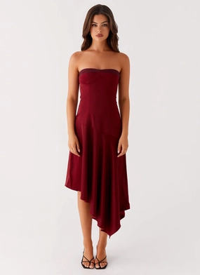 City Bright Matisse Midi Dress - Red