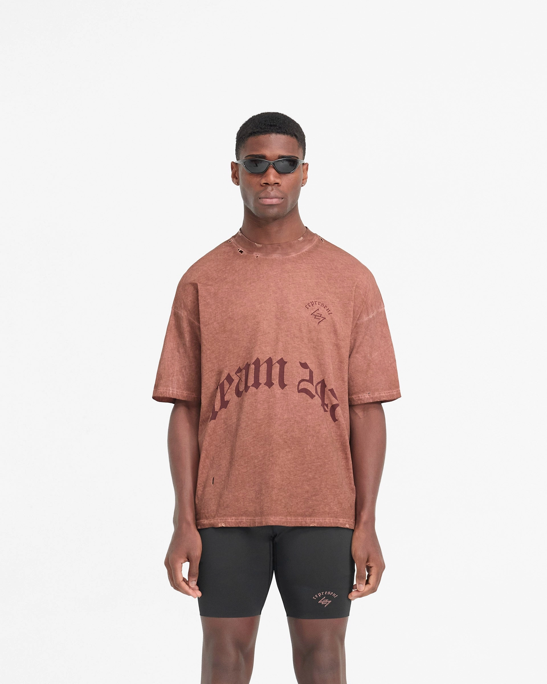 Micro Perforated Fabric Holiday Style WG247 T-Shirt - Rust