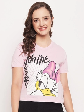 Madame Disney Daisy Nude Regular Fit T-Shirt Everyday Comfort Style