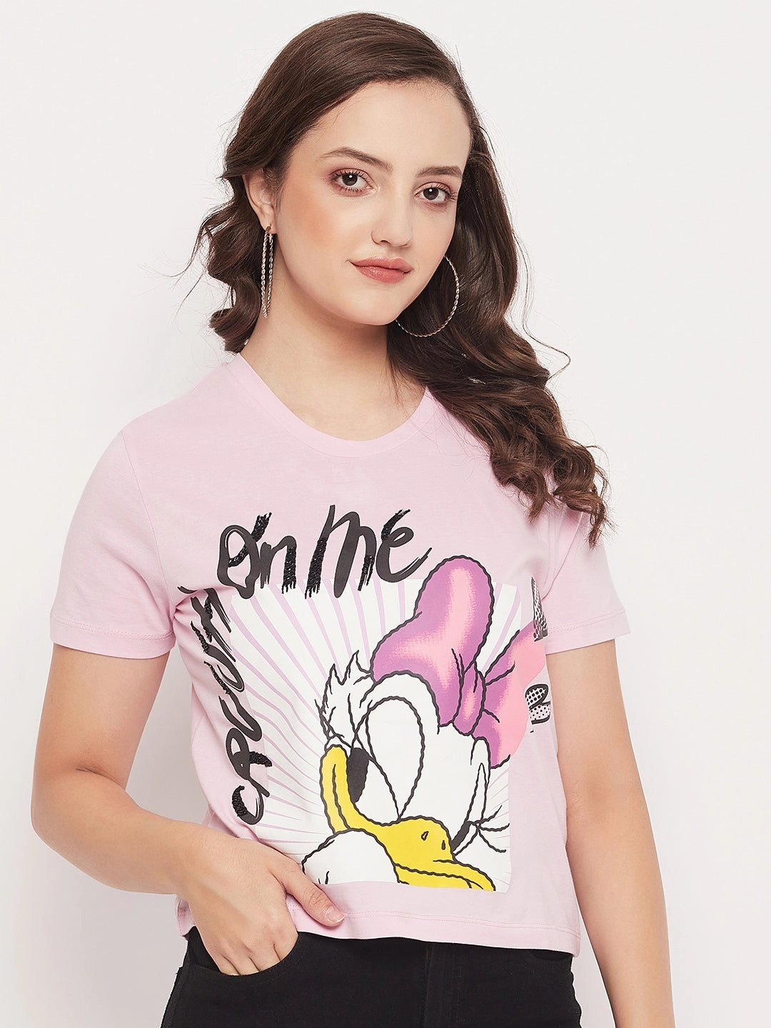 Madame Disney Daisy Nude Regular Fit T-Shirt High Quality Printing