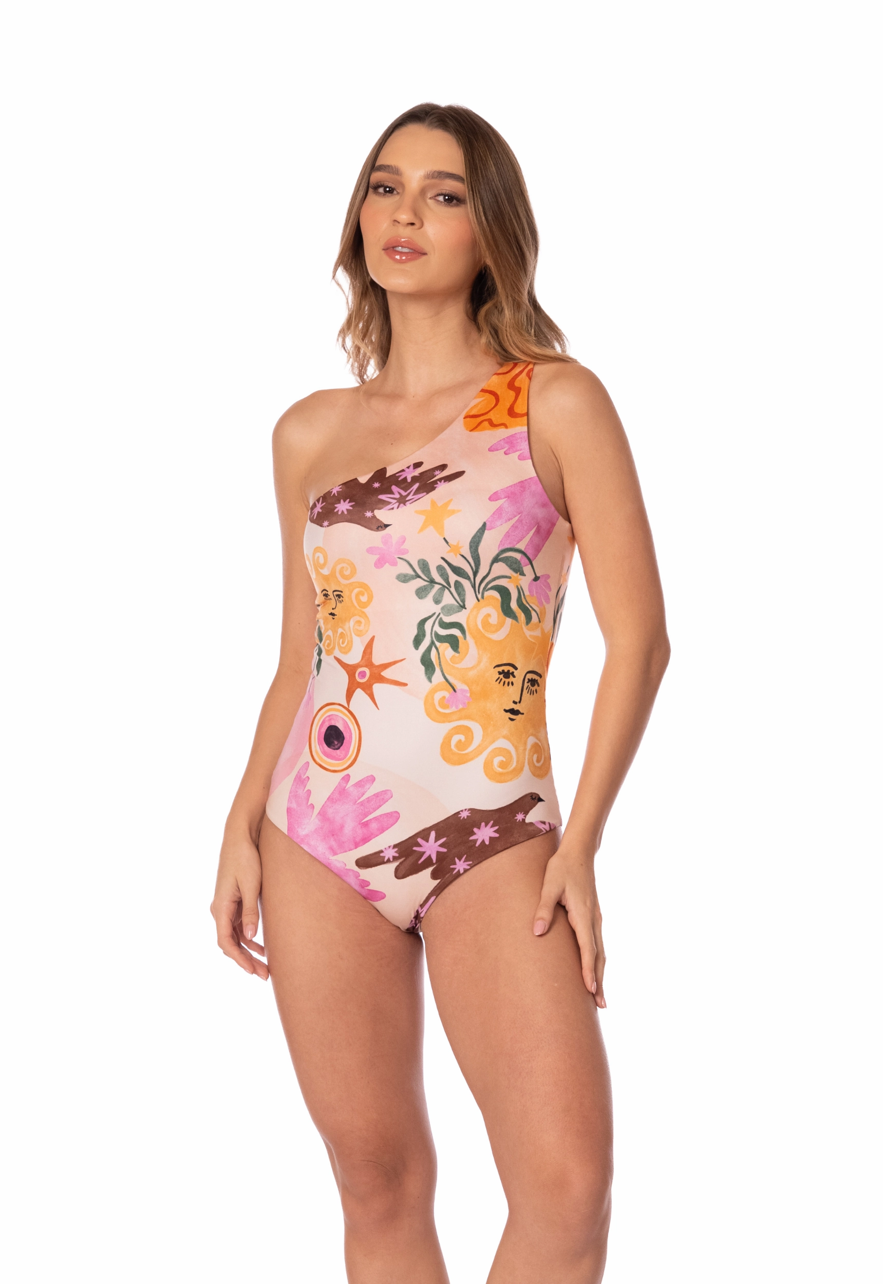 Renacer One Shoulder One Piece Pool Fashion