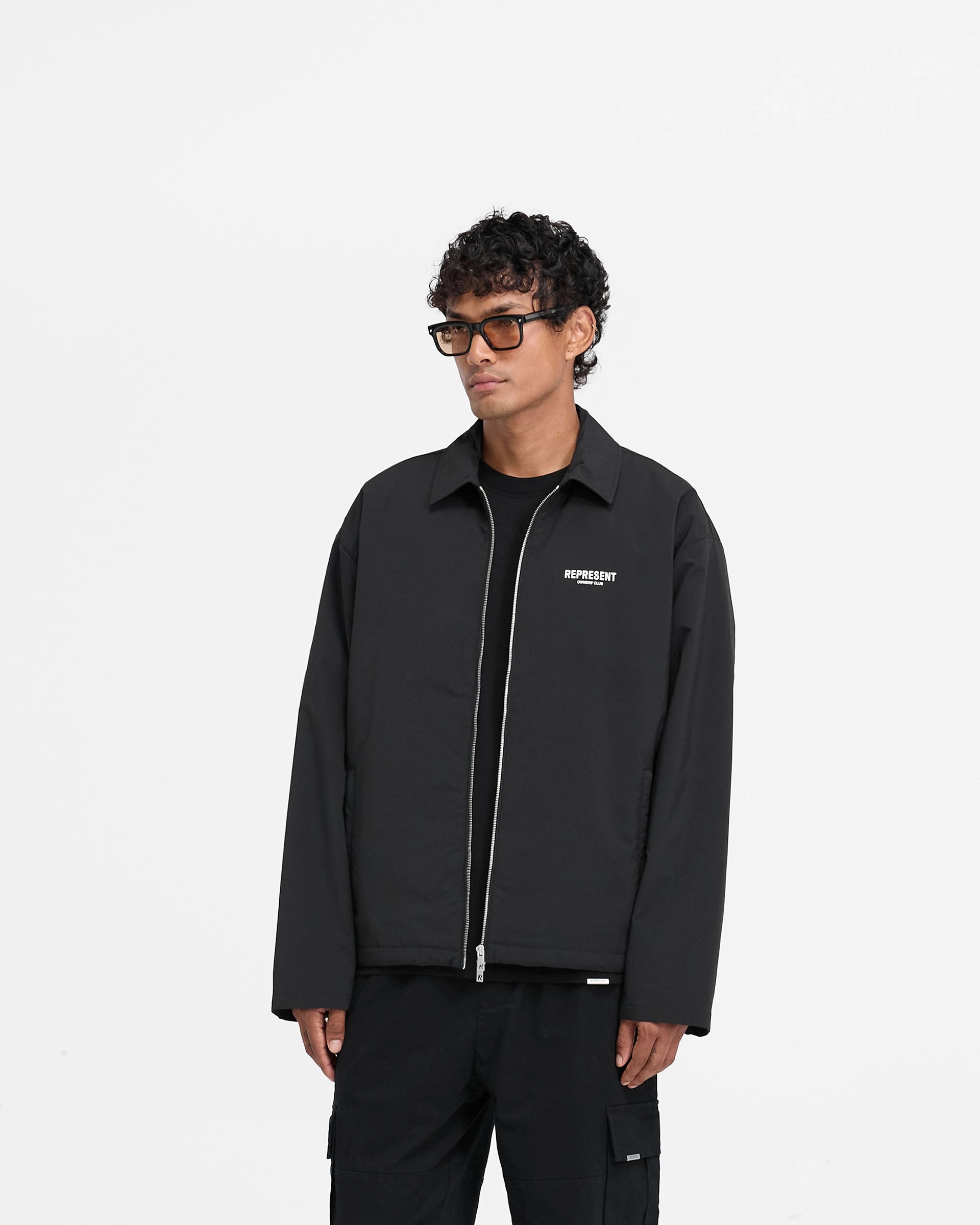 Represent Owners Club Coach Jacket - Black MagneticClosureSystem