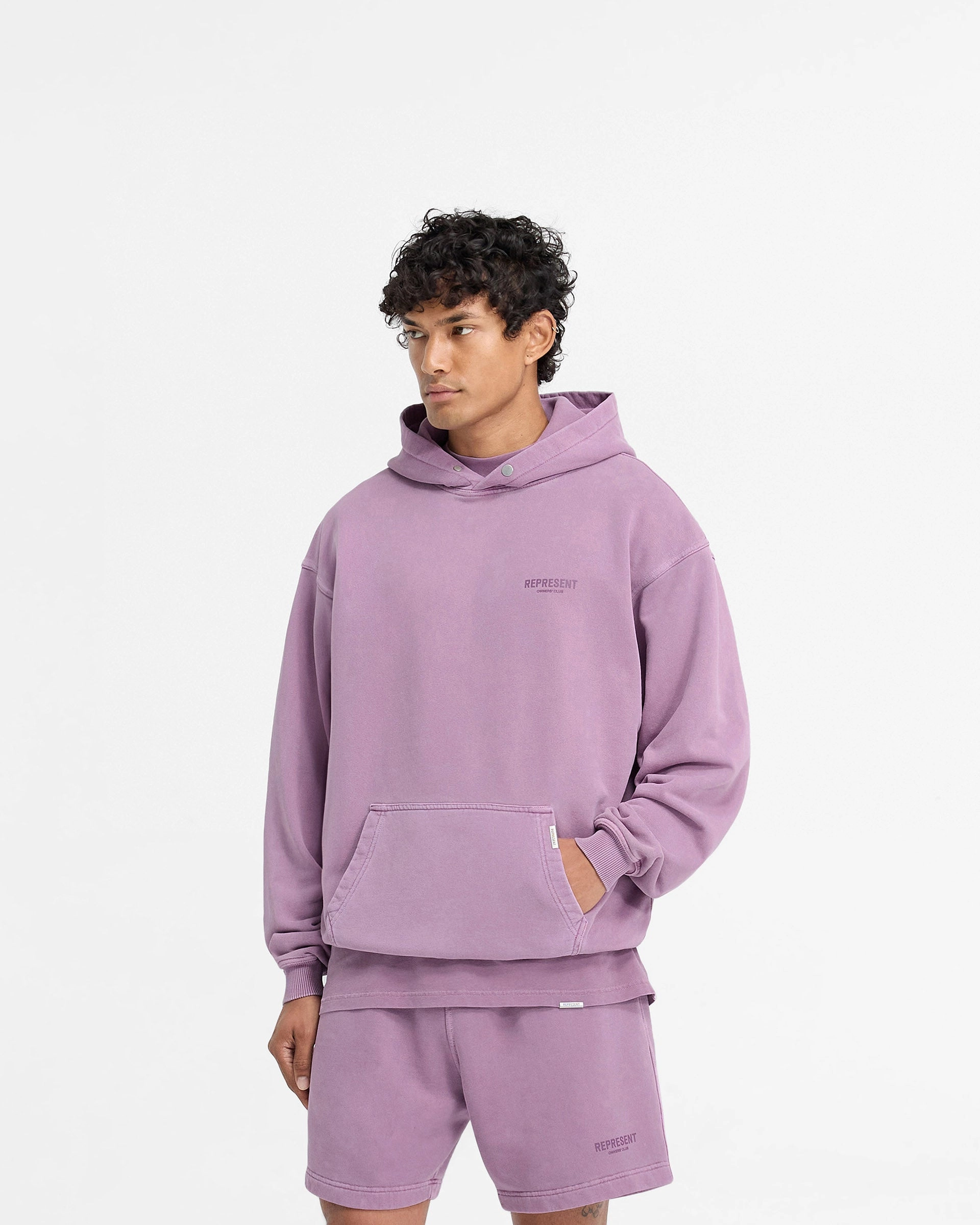 Cool Comfort Flexible Fabric Represent Owners Club Hoodie - Mid Purple