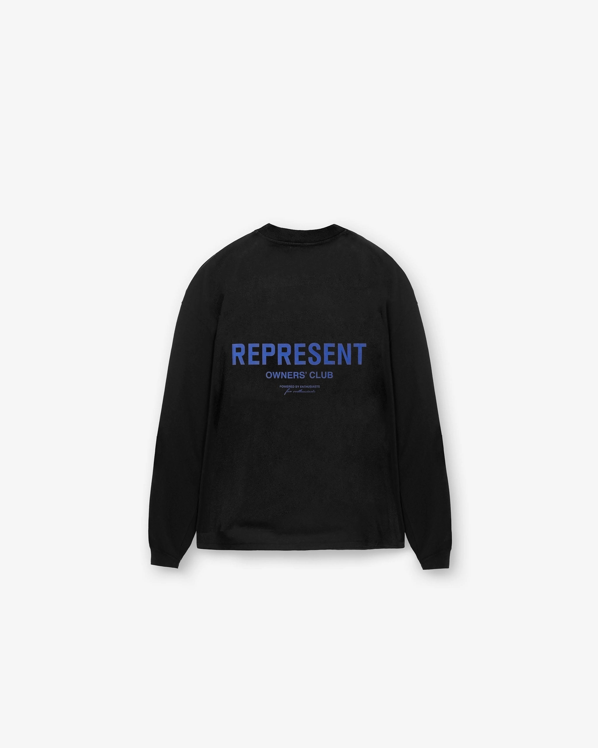 Represent Owners Club Long Sleeve T-Shirt - Black Cobalt Stretch Knit