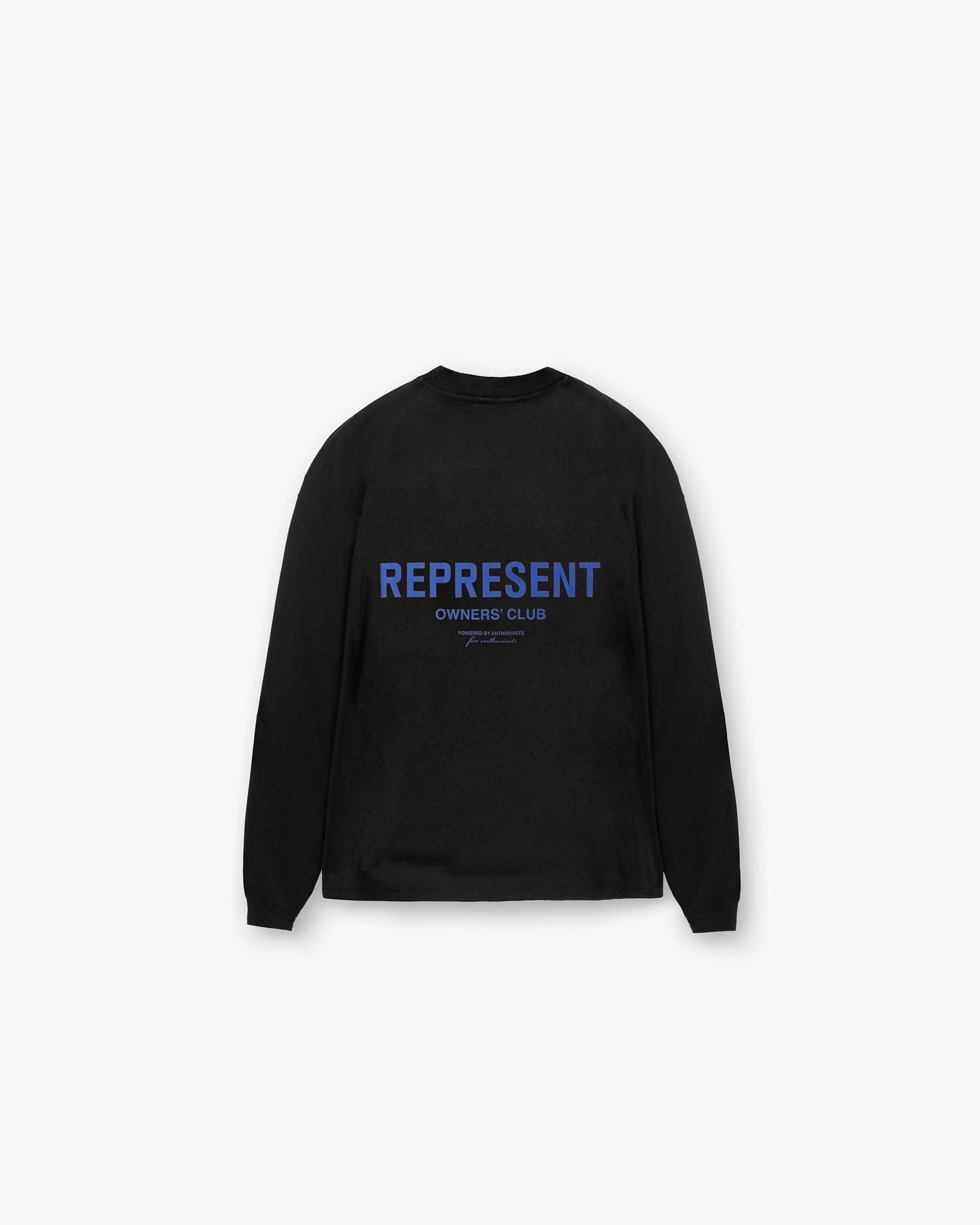 Comfy and Versatile Represent Owners Club Long Sleeve T-Shirt - Black Cobalt