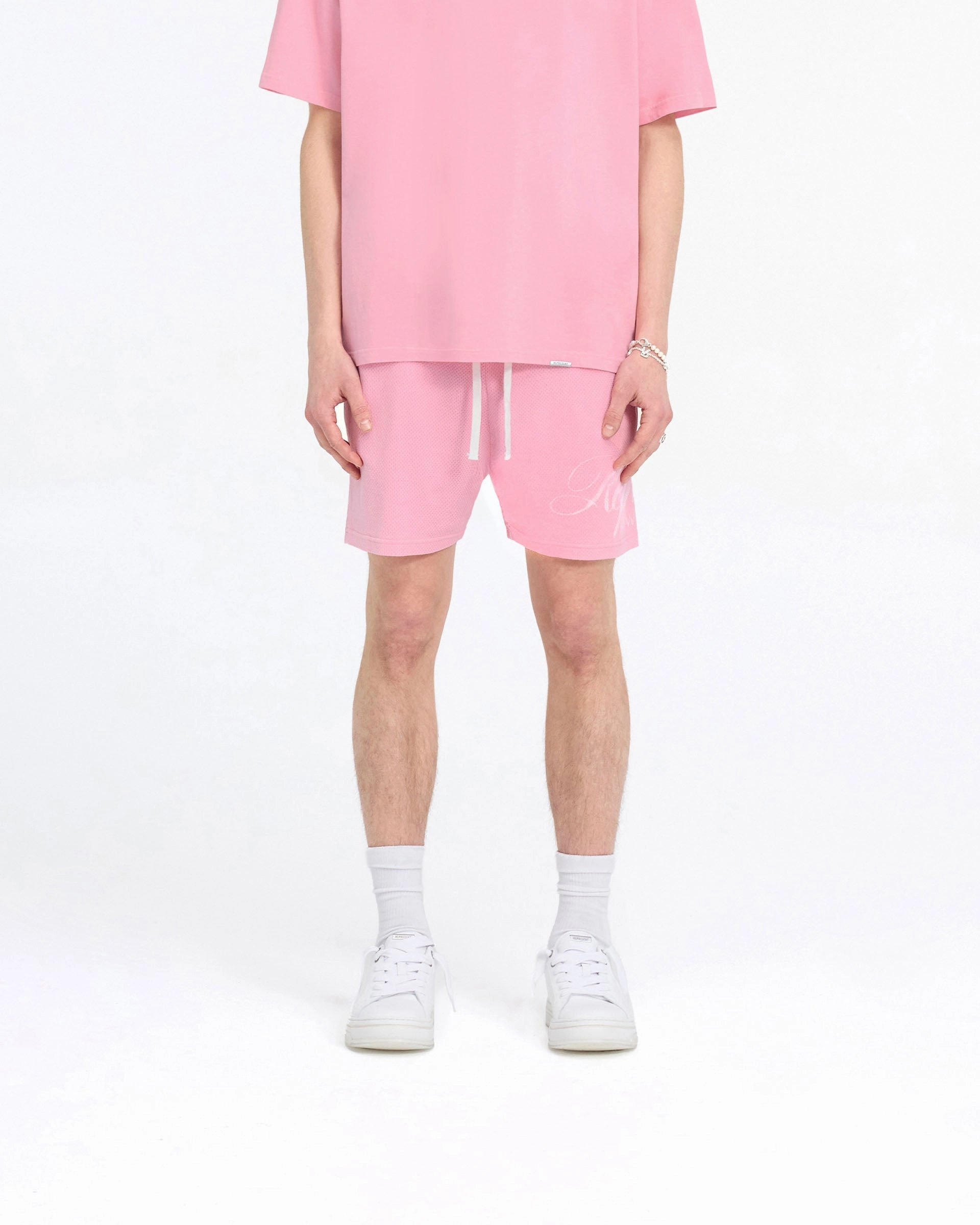 Represent Owners Club Script Mesh Shorts - Pink Breathable Performance Fit RipstopMaterial