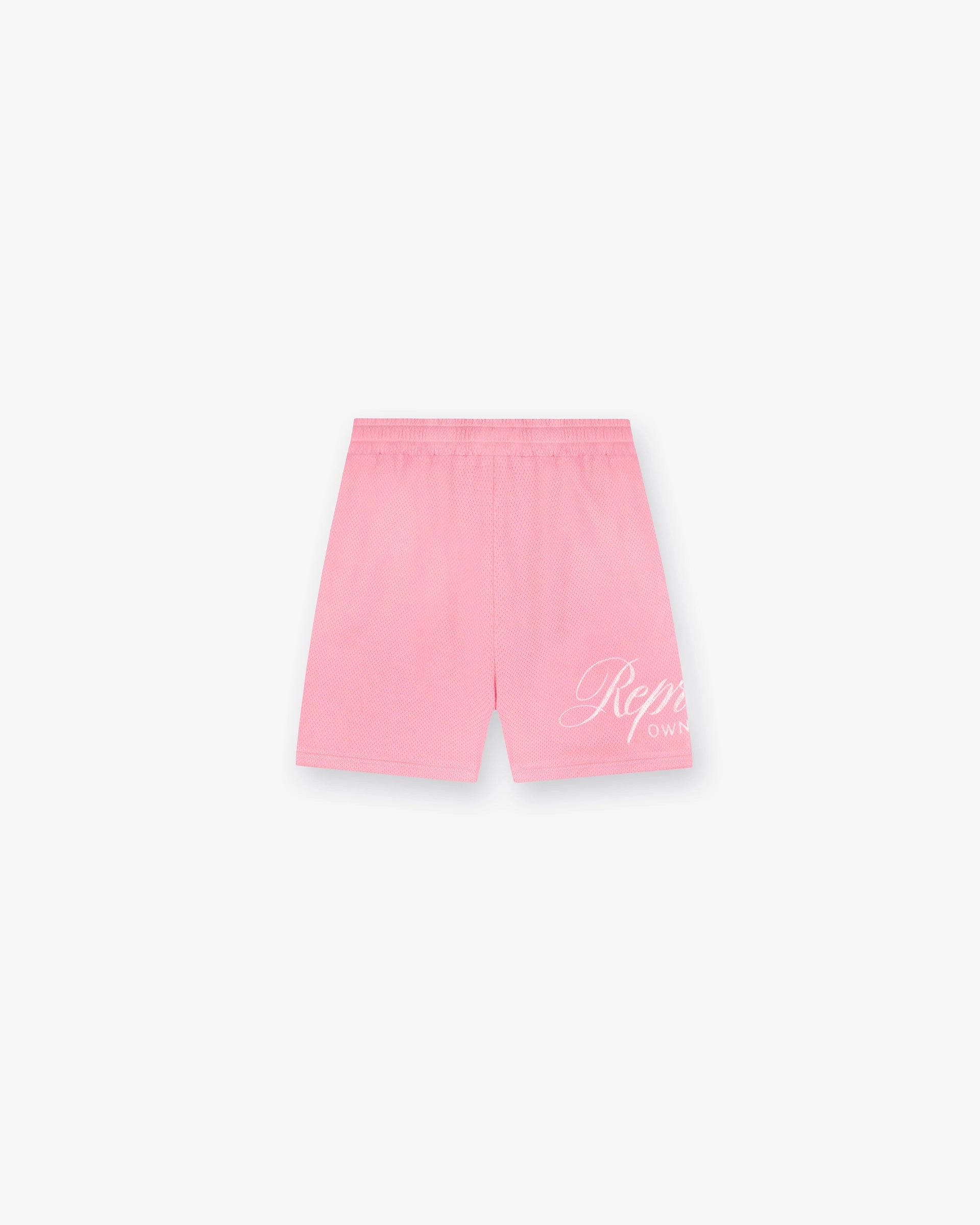 High-End Quality Stretch Tech Represent Owners Club Script Mesh Shorts - Pink