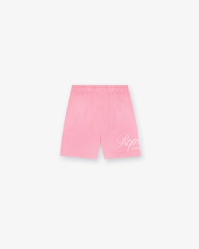 High-End Quality Stretch Tech Represent Owners Club Script Mesh Shorts - Pink