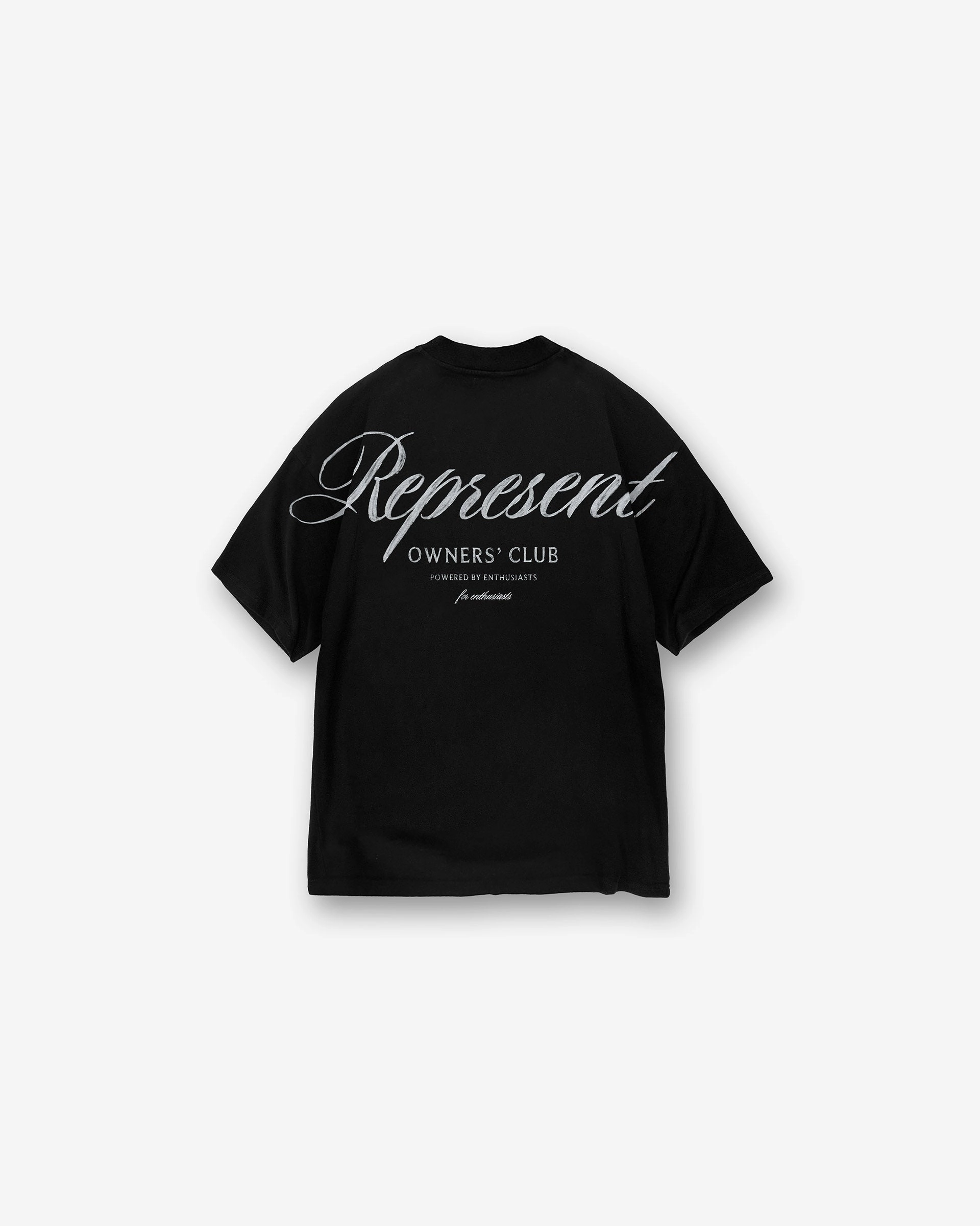 AntiPilling Treatment Represent Owners Club Script T-Shirt - Black