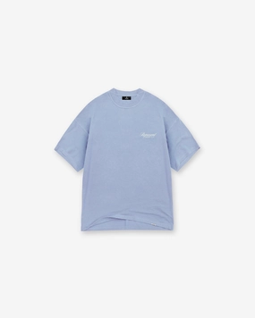 Relax Fit Design Represent Owners Club Script T-Shirt - Dusty Blue