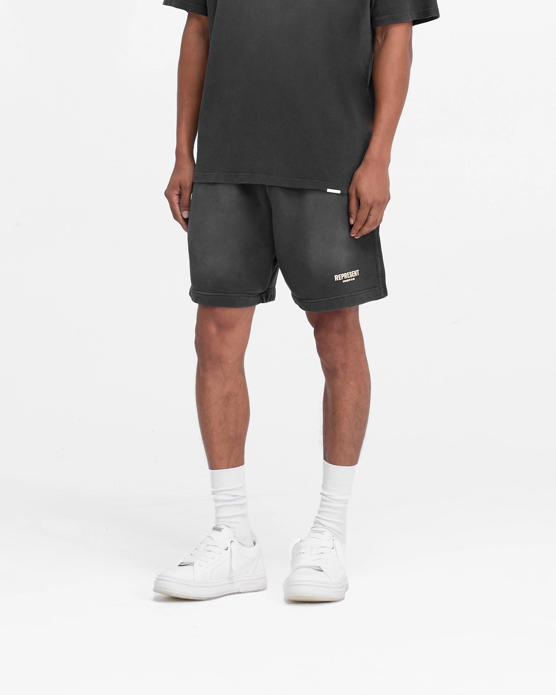 Represent Owners Club Shorts - Aged Black Versatile Comfort