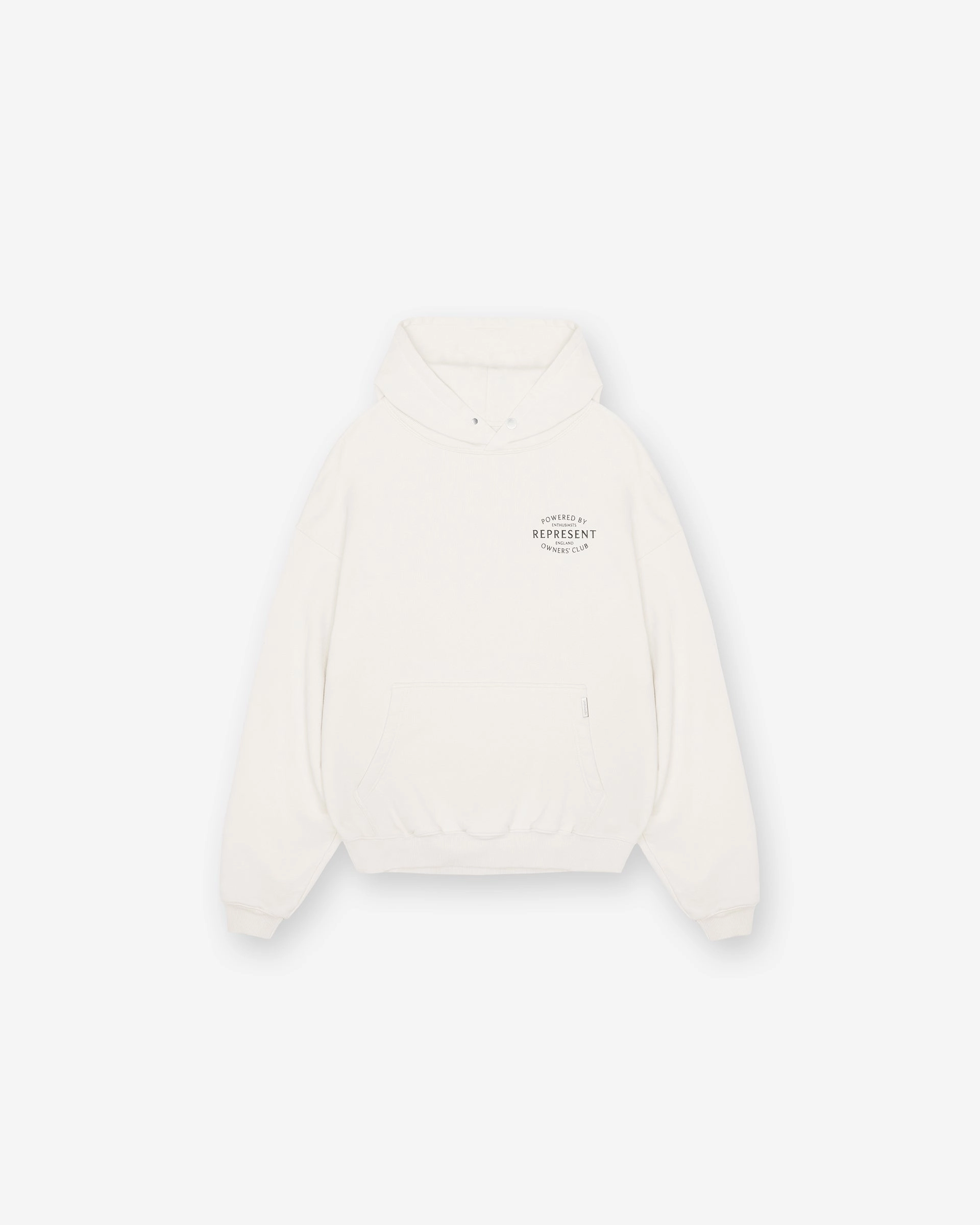 Represent Owners Club Stamp Hoodie - Flat White Suede Feel Fashionable