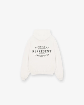 Represent Owners Club Stamp Hoodie - Flat White Comfy Layer Comfort Flex