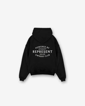 Corduroy feel Represent Owners Club Stamp Hoodie - Jet Black