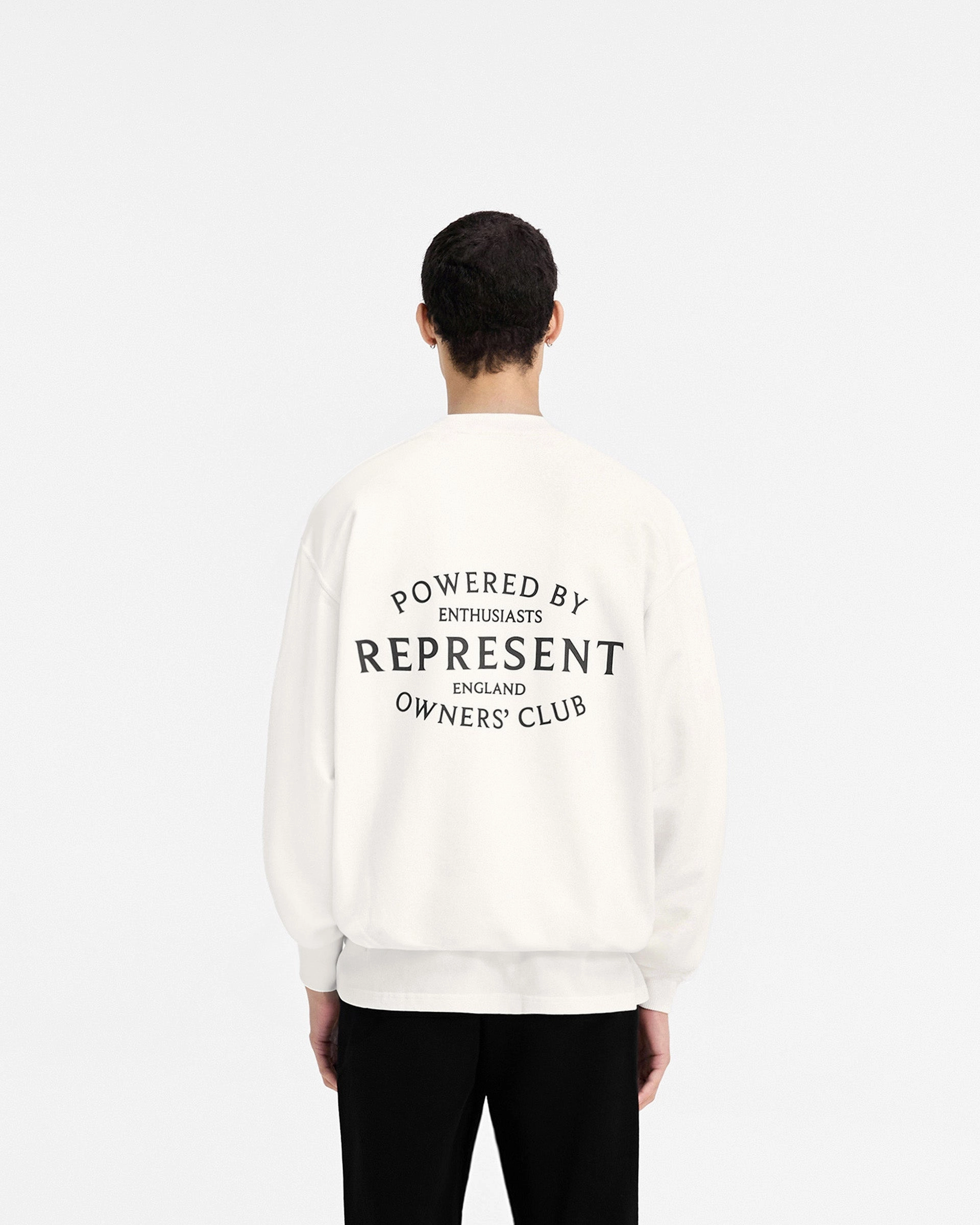 Chill Wear Simple Look Represent Owners Club Stamp Sweater - Flat White