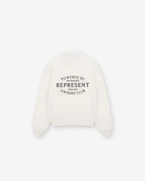 Warm Comfort Minimalist Style Represent Owners Club Stamp Sweater - Flat White