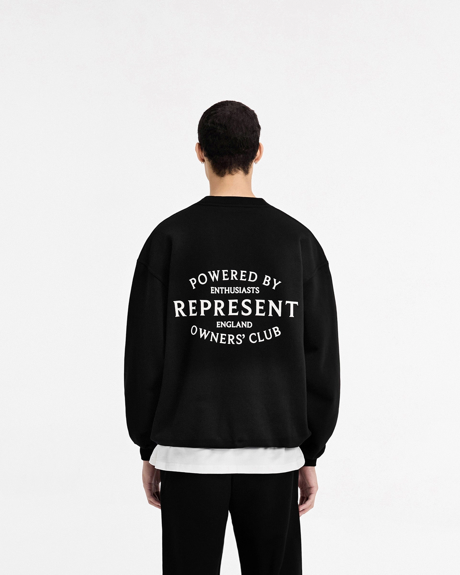 Represent Owners Club Stamp Sweater - Jet Black Chill Design