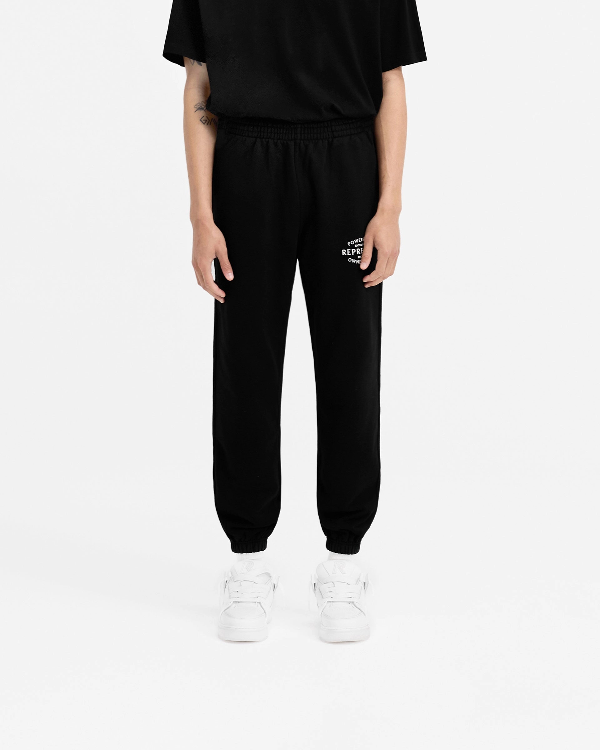 Represent Owners Club Stamp Sweatpant - Jet Black Durable Stitching