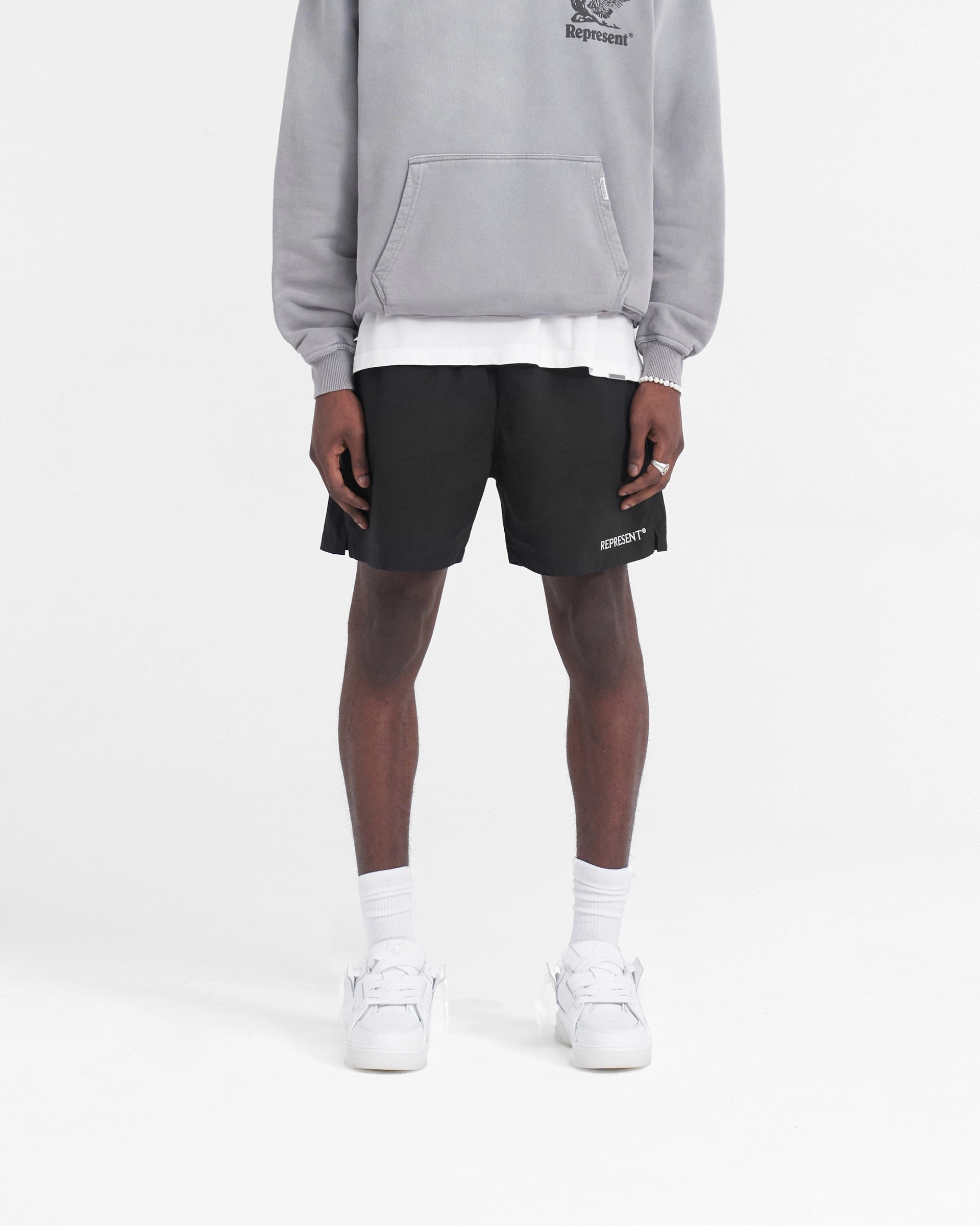 Water Repellent Finish Perfect Style Represent Short - Black