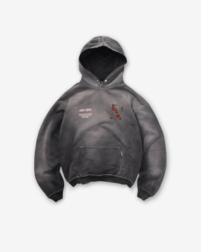 Represent X Guns N' Roses Tour Hoodie - Stained Black All Day Comfort Fit Branded Look