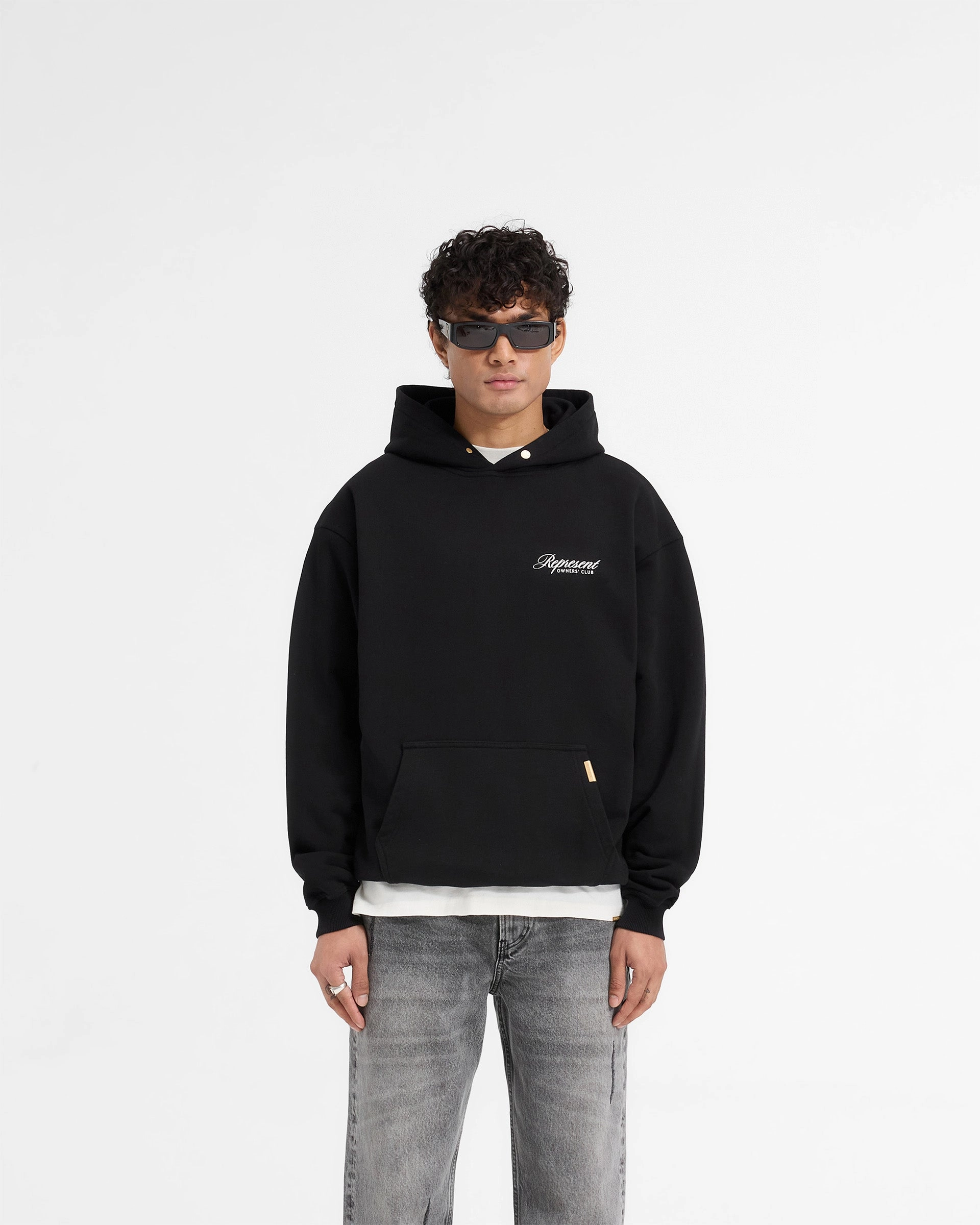 Represent X Harrods Bear Owners Club Hoodie - Jet Black Water Repellent