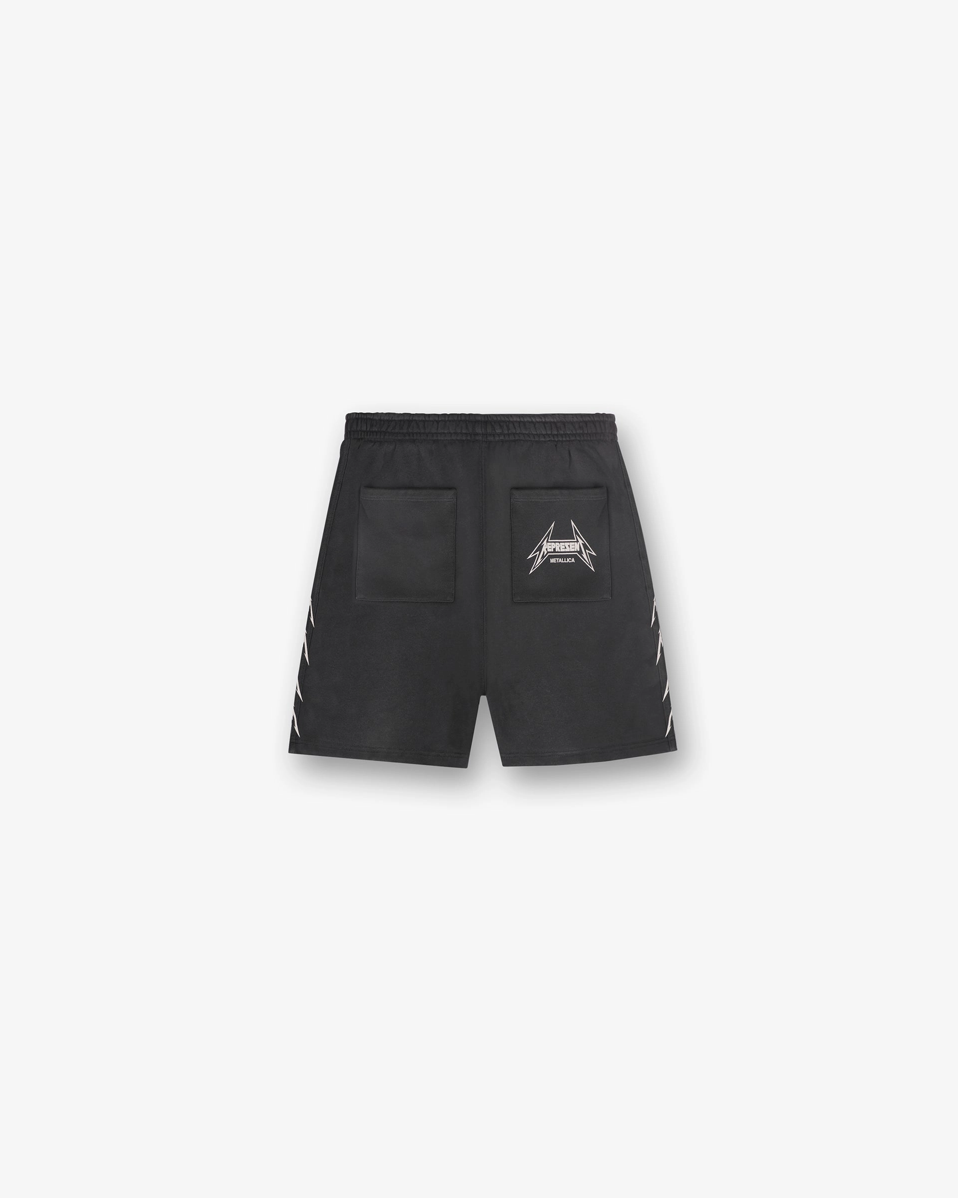 Sporty Stretch Fit Represent X Metallica Local Crew Short - Stained Black