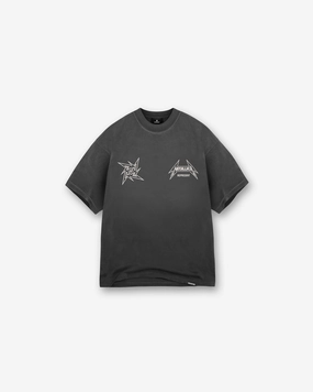 Abstract print Represent X Metallica Local Crew T-Shirt - Stained Black