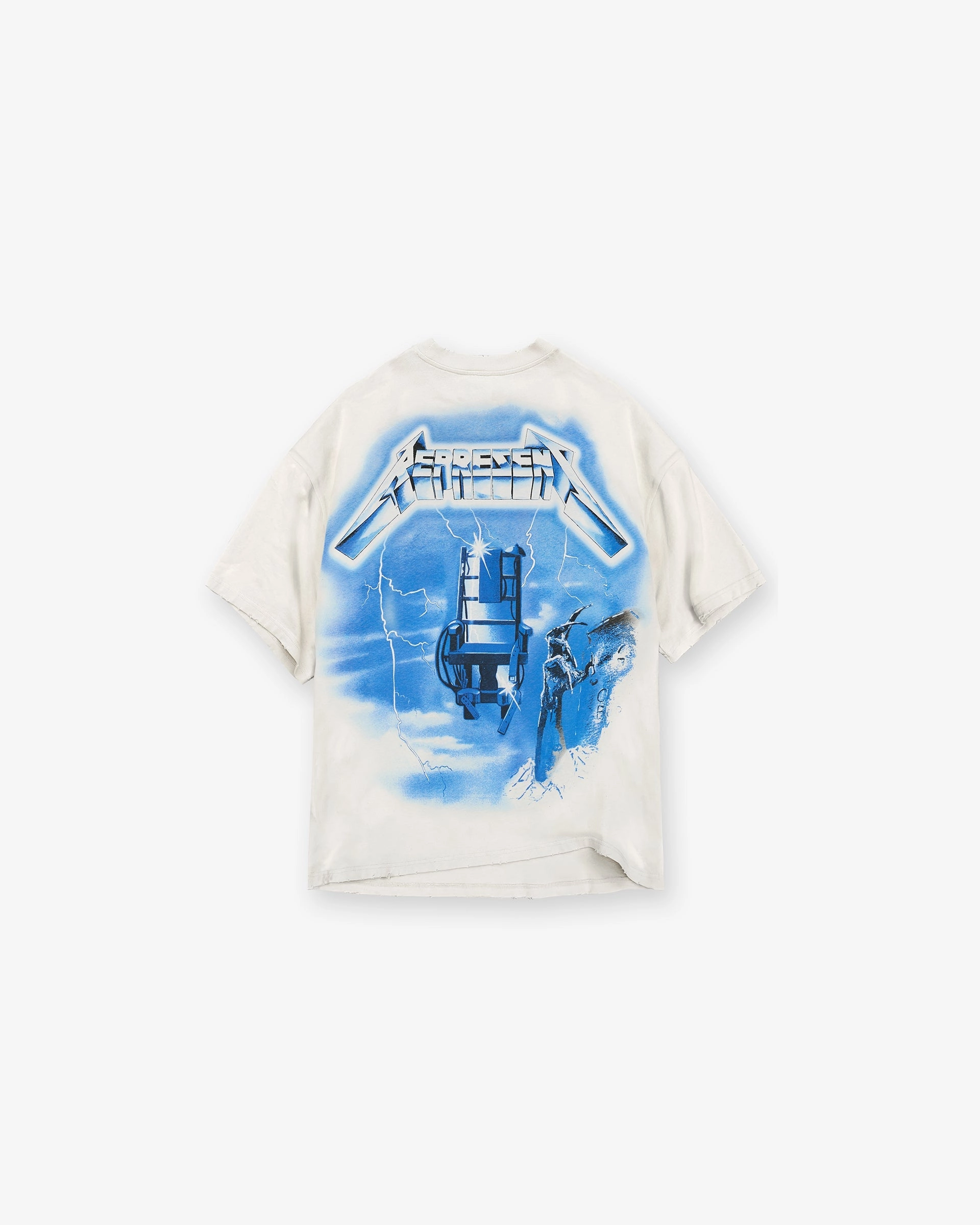 Valentine's Day Represent X Metallica Ride The Lightning T-Shirt - Flat White