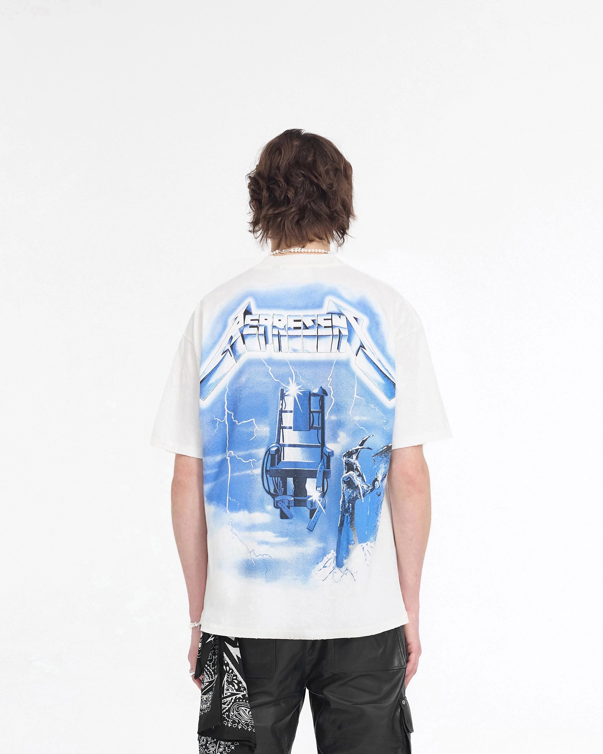 Classic Cut Represent X Metallica Ride The Lightning T-Shirt - Flat White