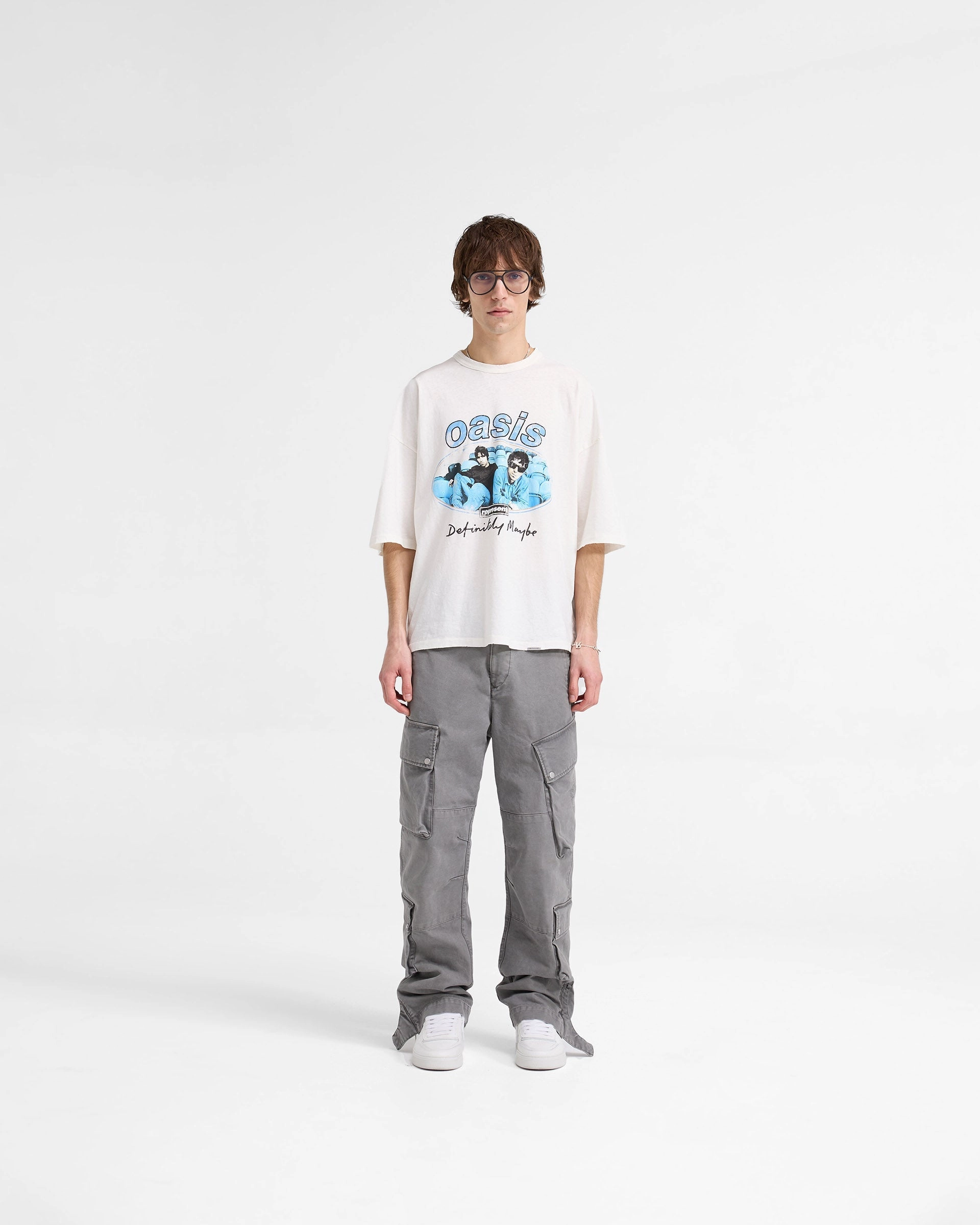 Pastel color Travel Trend Look Represent X Oasis Maine Road T-Shirt - Flat White