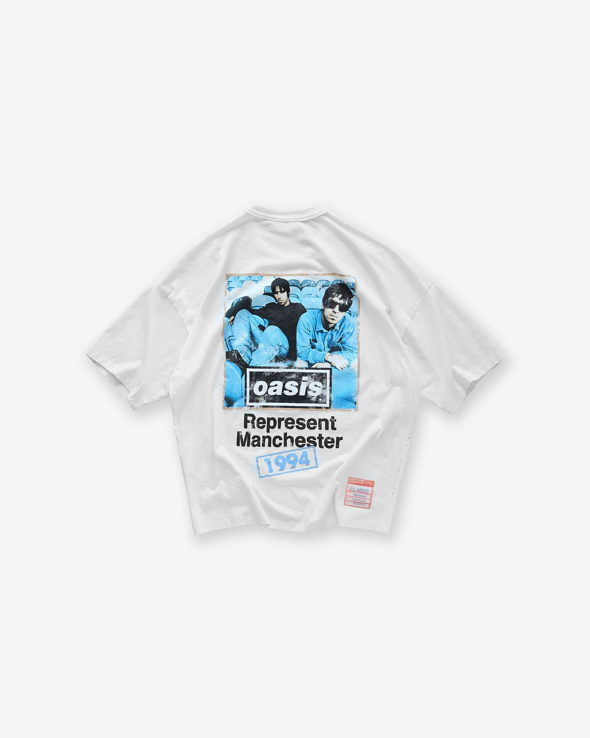 Cozy Wear Fashionable Piece Represent X Oasis Maine Road T-Shirt - Flat White