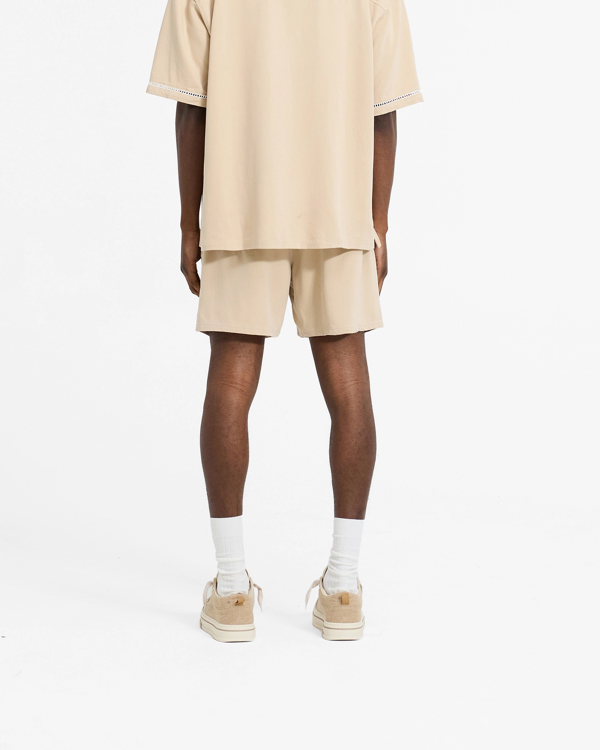 Wind Resistant Material Active Mode Resort Shorts - Latte