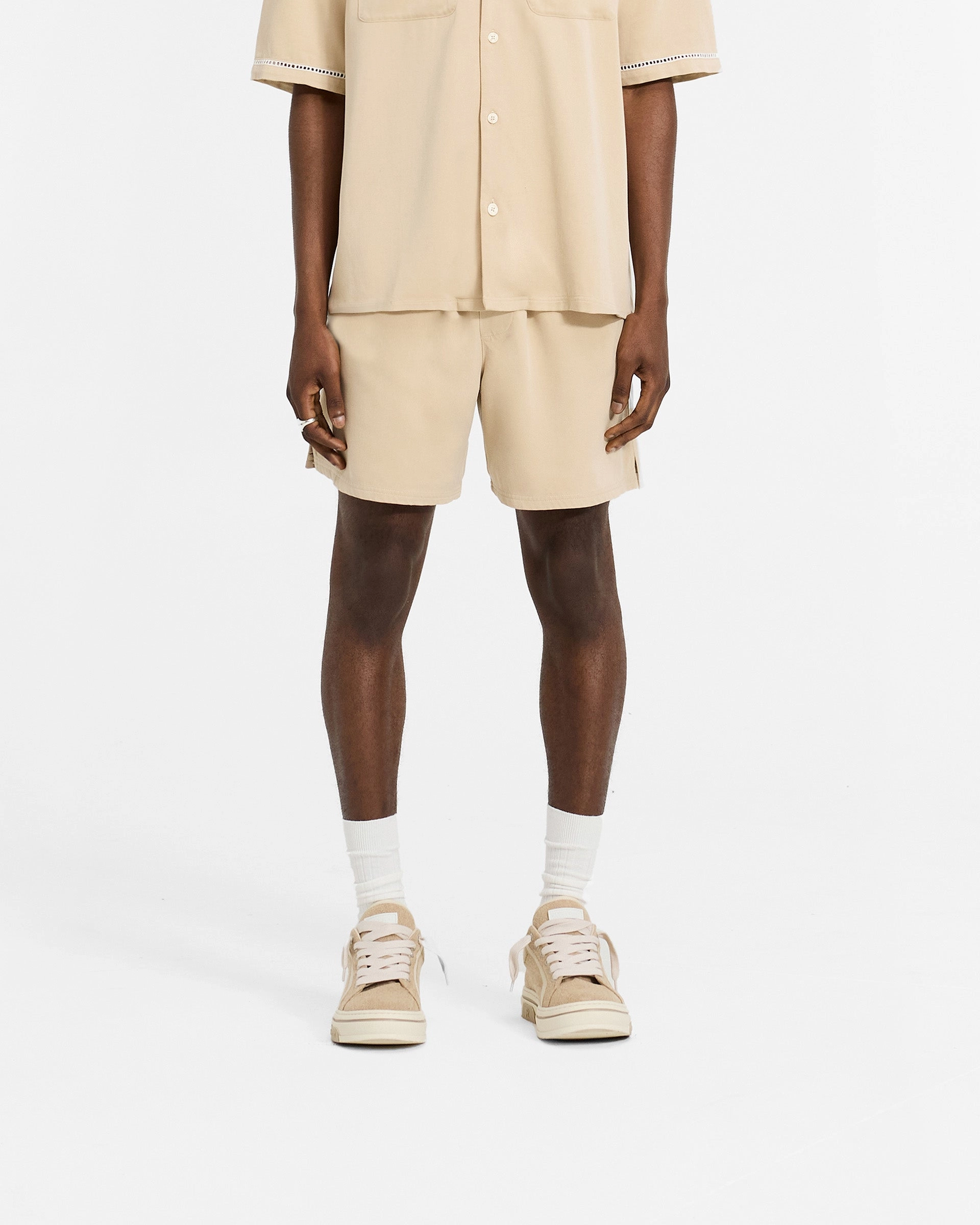 Resort Shorts - Latte Easy Layer Fit Relaxed Vibe