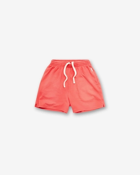 Bold Patterns Initial Mesh Shorts - Vintage Red