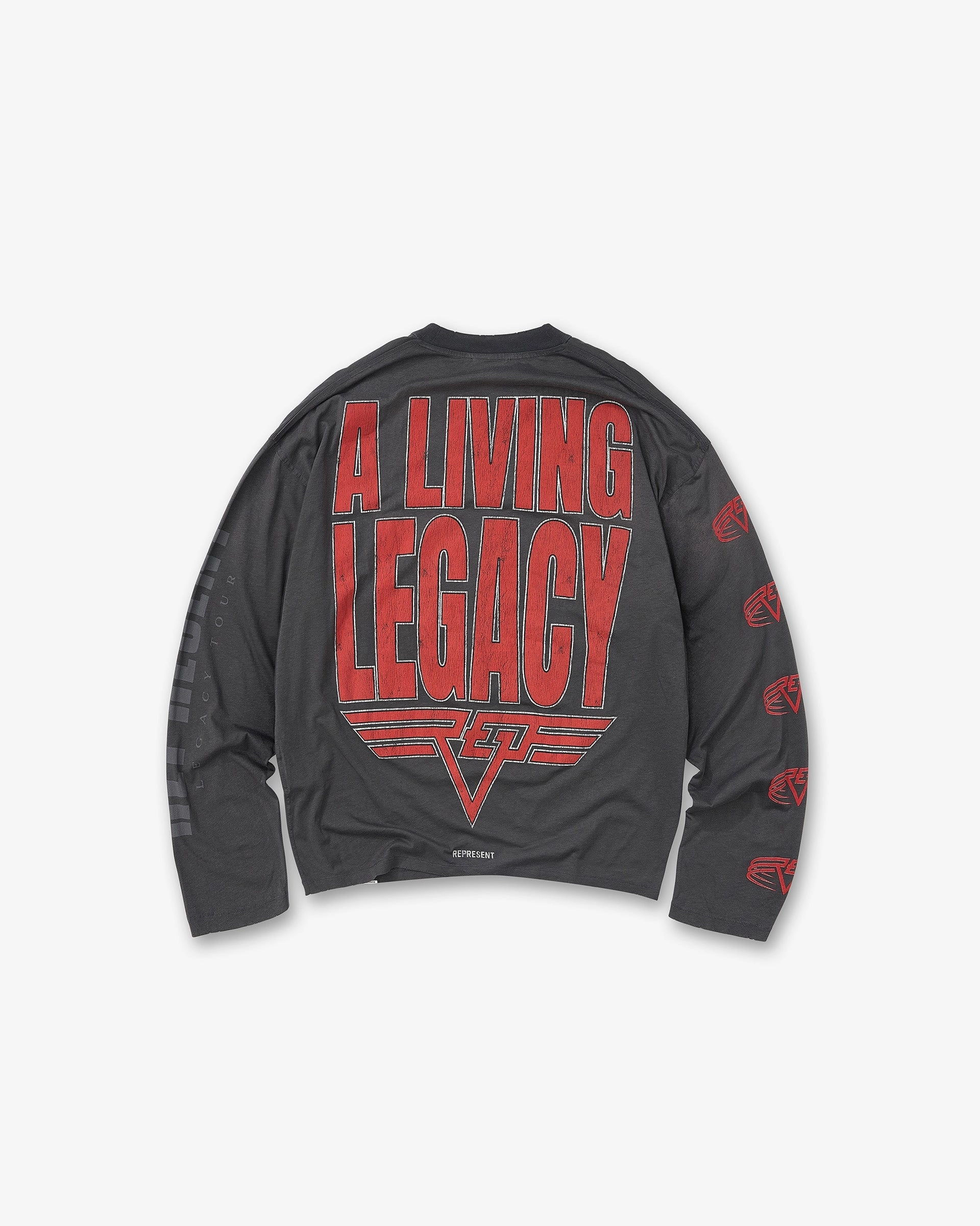 Soft Touch Reversible Living Legacy Tour Long Sleeve T-Shirt - Sun Fade Grey