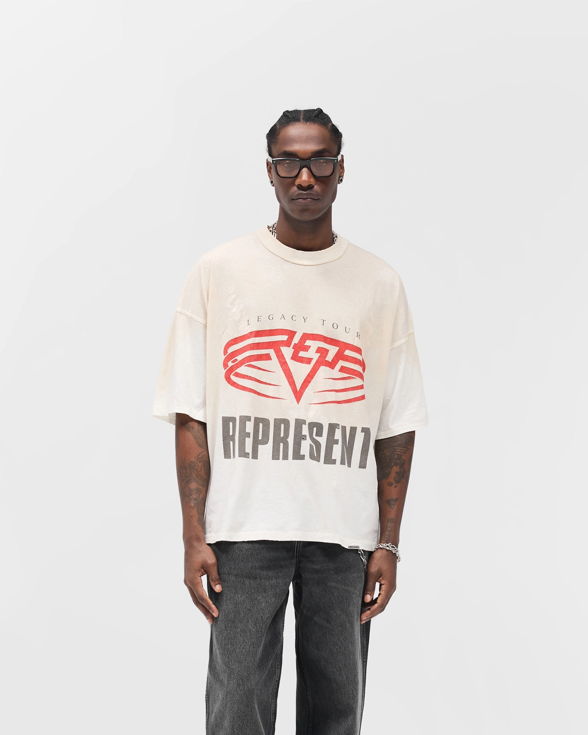 hypoallergenic Reversible Living Legacy Tour T-Shirt - Flat White