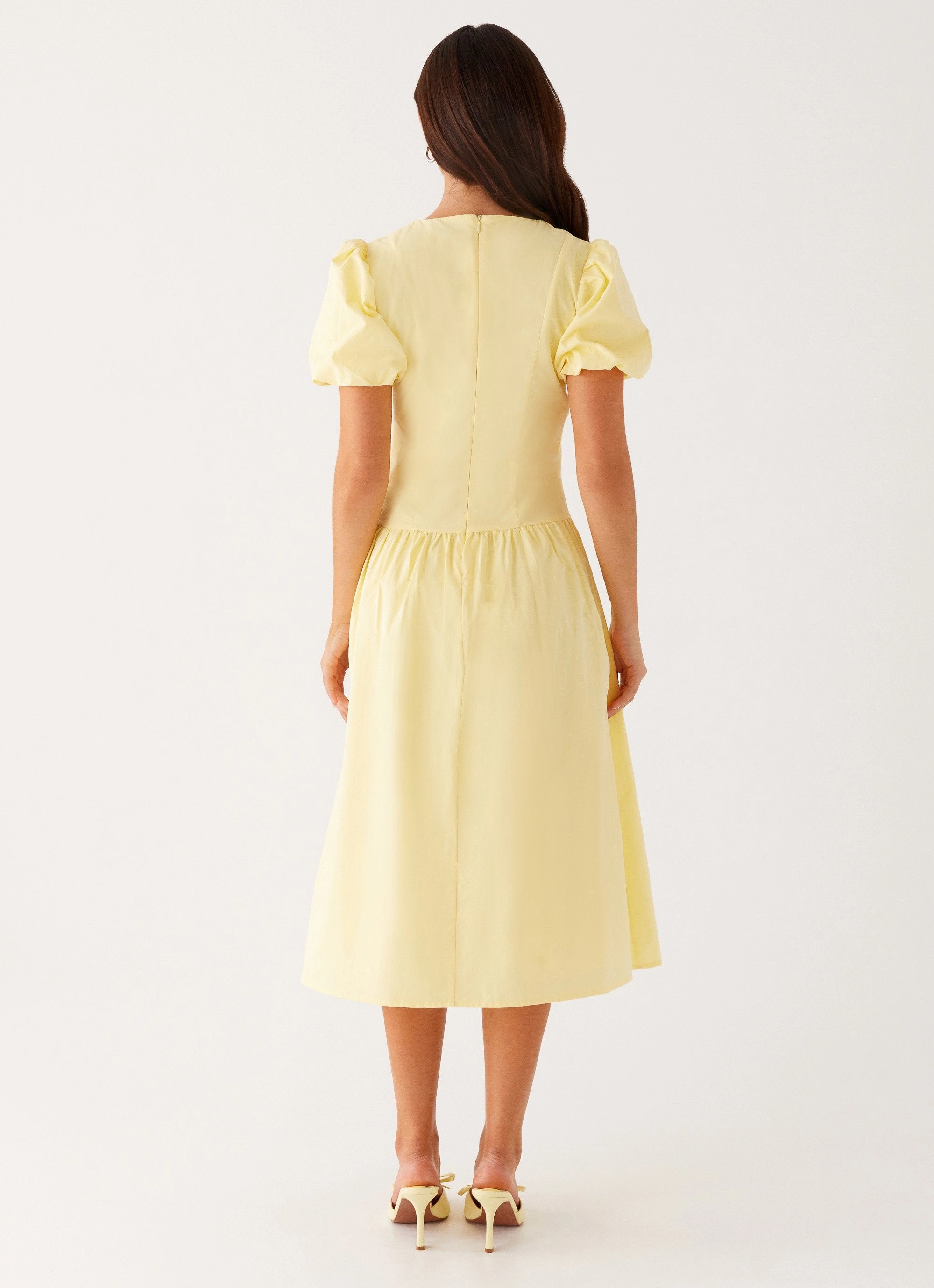 Reyna Midi Dress - Yellow Vibe Style