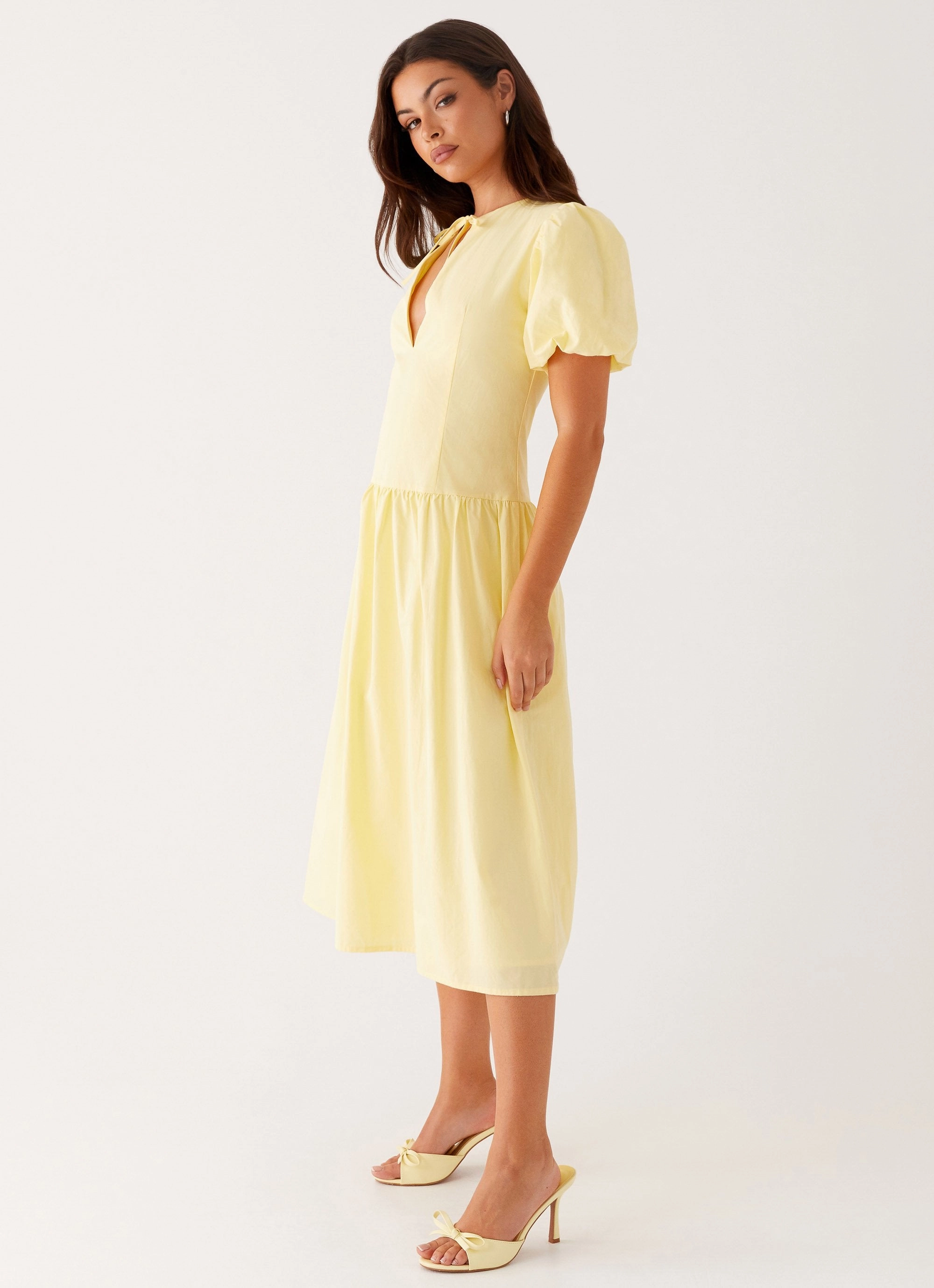 Indoor Event Reyna Midi Dress - Yellow