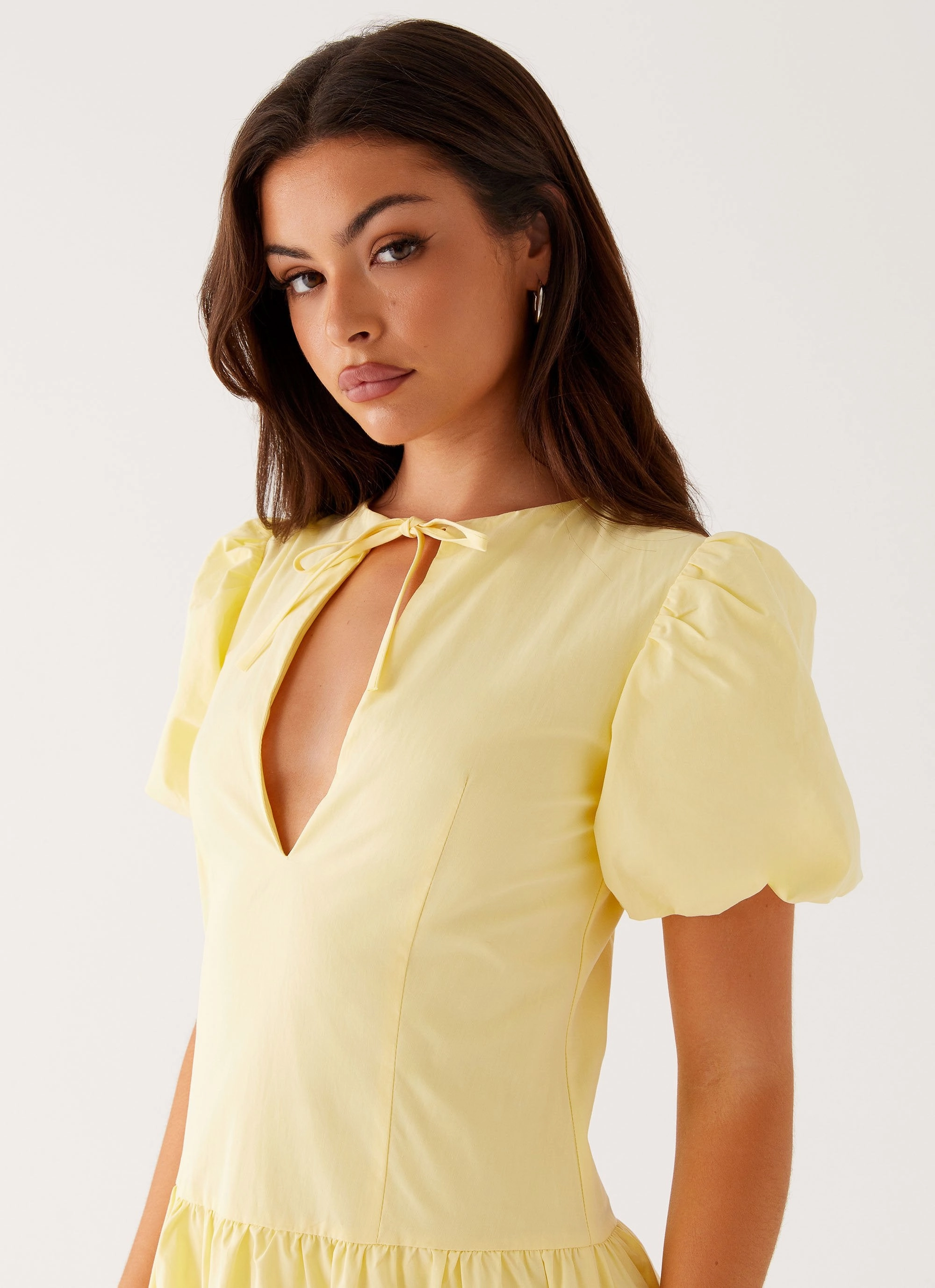 Reyna Midi Dress - Yellow Elegant Style understated look