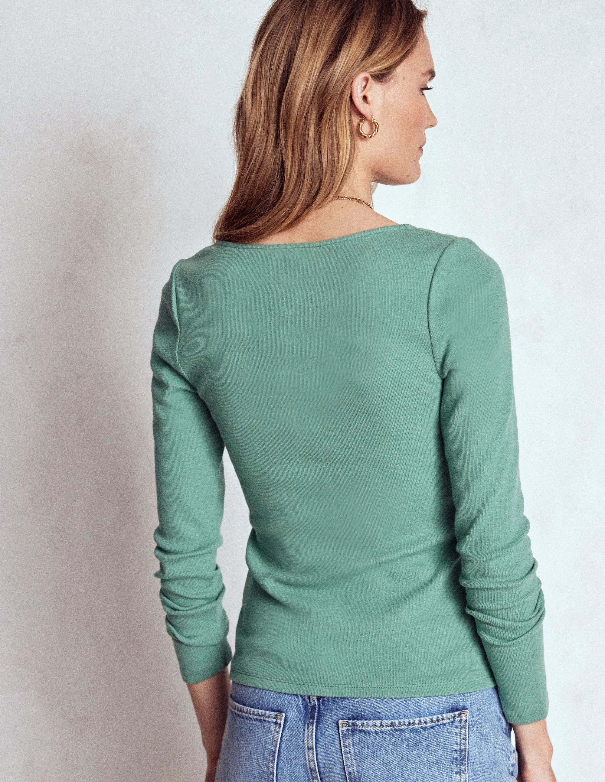 AntiPill Finish Rib Henley-Eucalyptus