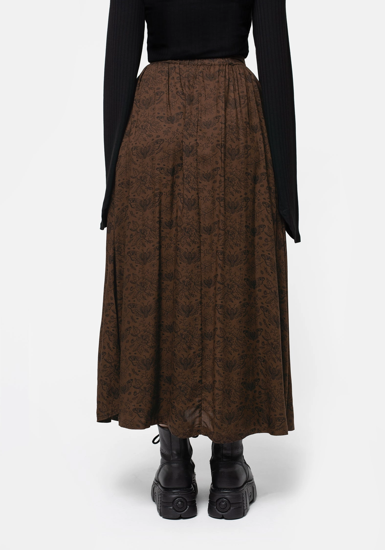 Relaxed Look Rosamoth Button Up Midi Skirt