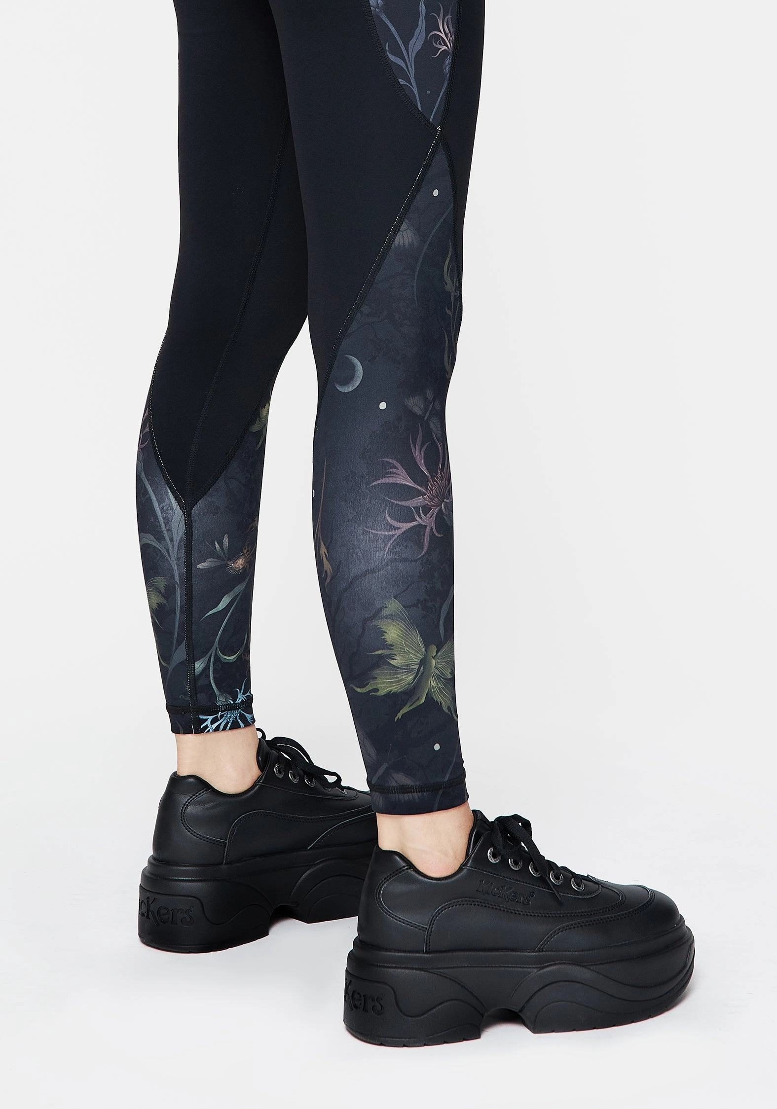 Performance Comfort Refined fit Rosanella Floral Fairy Print Athleisure Sports Leggings