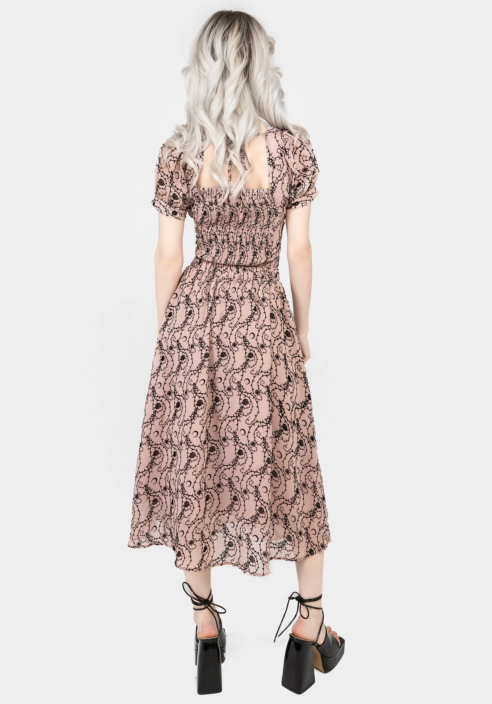 Smooth Finish Rosethorn Ruffle Midi Skirt
