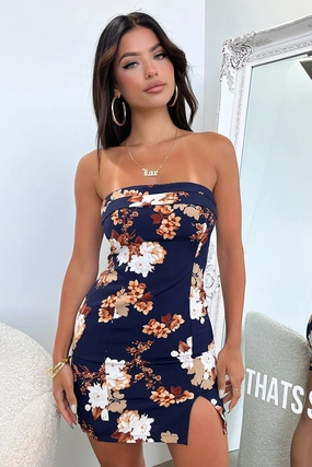 Clean Tone Street Ready Charms Dress - Navy Floral