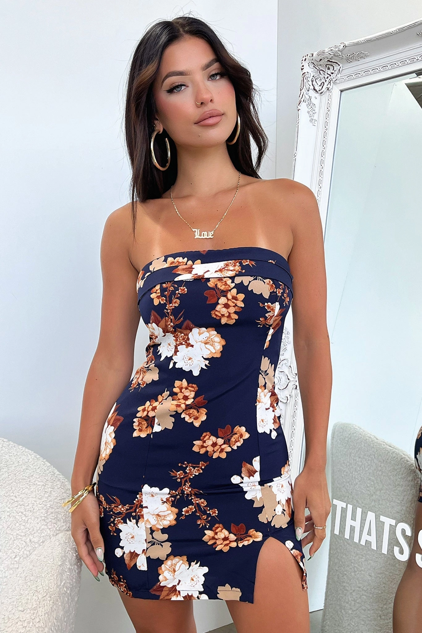 Clean Tone Street Ready Charms Dress - Navy Floral